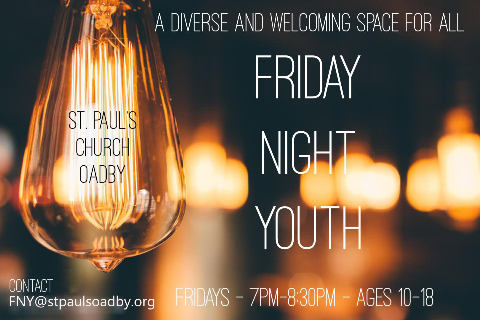 Midweek Groups Midweek Youth Groups – St Paul's Oadby